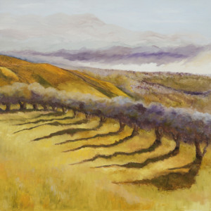 Afterglow Oil & Cold Wax on Canvas 30 x 30 inches