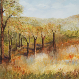 Glimmer, Oil on Canvas, 30 x 30 inches
