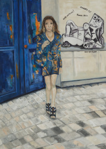 Urban Couture Oil on Canvas 31.5 x 23.62 cm