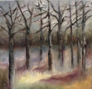 Prelude Oil & Cold Wax on Canvas 24 x 24 inches Andrea Harris