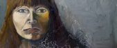 “A Raw Self Portrait”, 30” wide x 20” tall, Oil and Cold Wax on Canvas